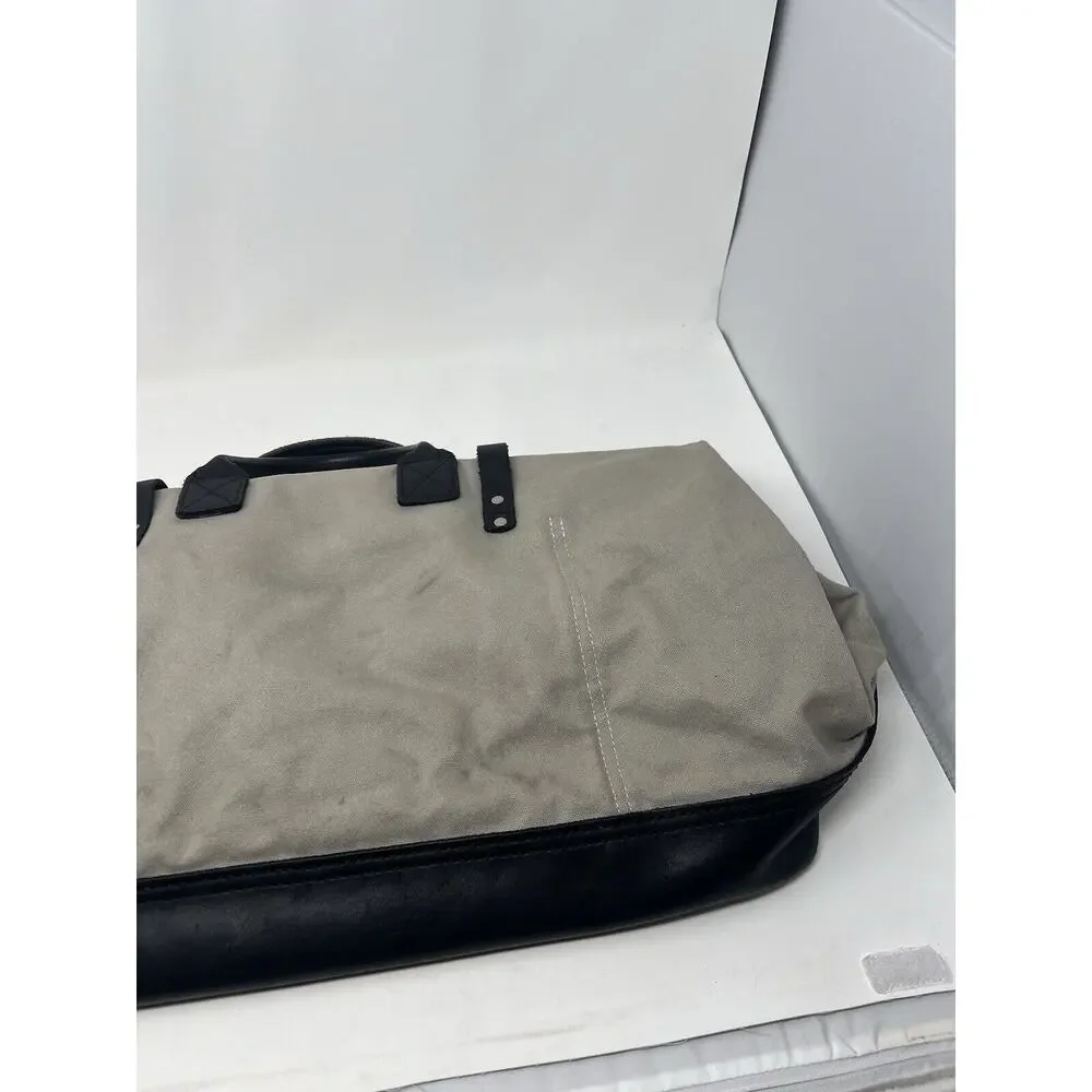 Schoolhouse Electric‎ Tradesman Bag Weekender gray Canvas & Leather USA Made